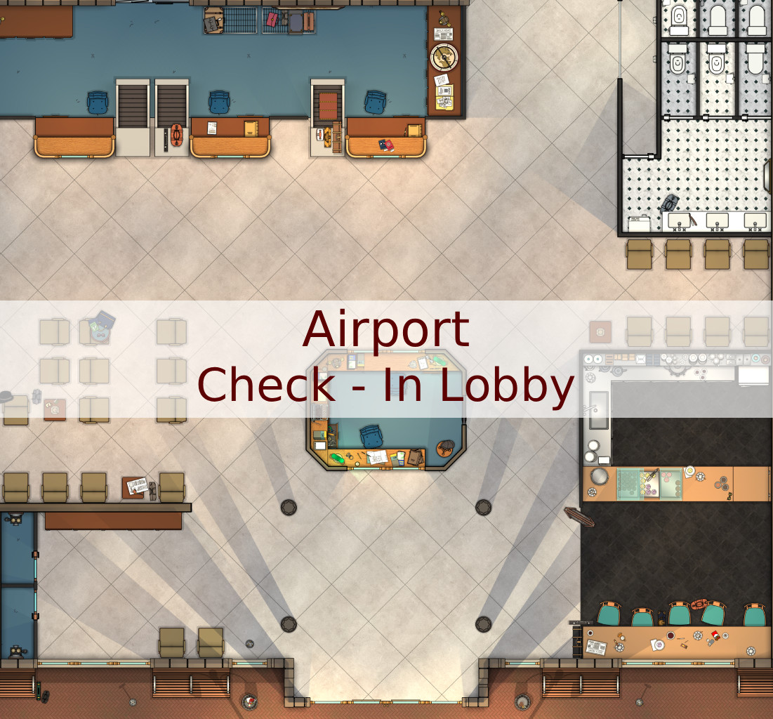 Airport - Check In Lobby Map | Cthulhu Architect